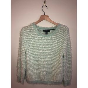 Knit light blue scoop neck sweater